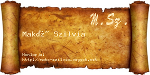 Makó Szilvia névjegykártya